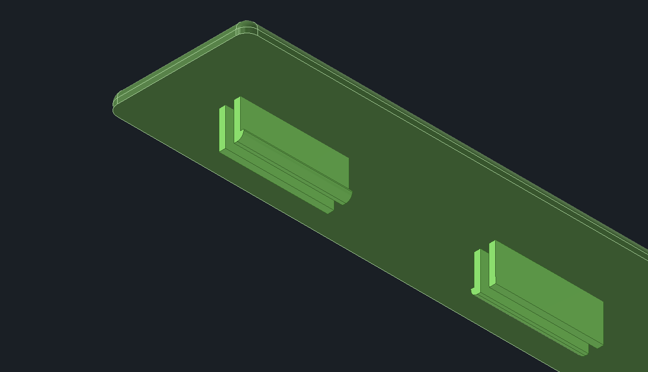 3D-model of the clips on bottom of the sign